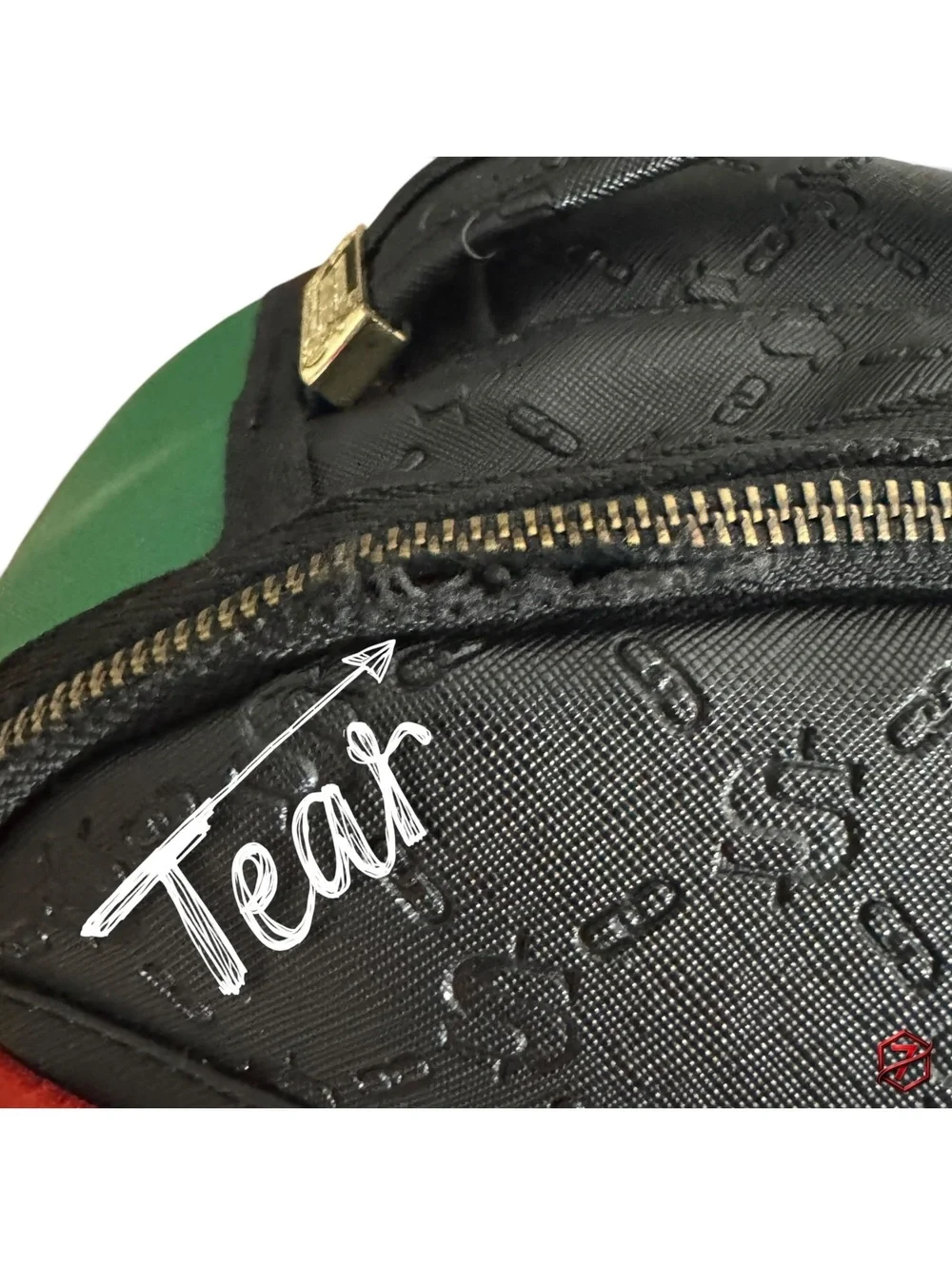 Sprayground Dinero Shark Backpack DLXV Limited Edition HTF Black Red Green